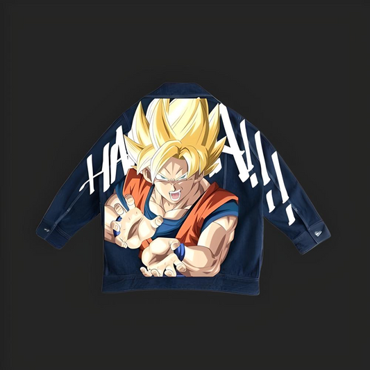 Goku Super Saiyan painting Denim Jacket