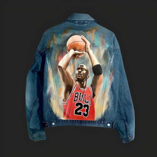 Michael Jordan Painting Denim Jacket